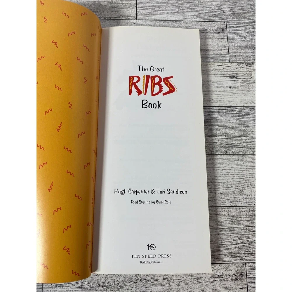 The Great Ribs Book by‎ Hugh Carpenter and Teri Sandison Cookbook BBQ Recipes
